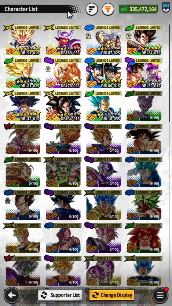 Dragon Ball Legends Accounts 335M TotalPwr|LV151|5UL+3LR+11LL|SSGSS Gogeta,Turl image 5