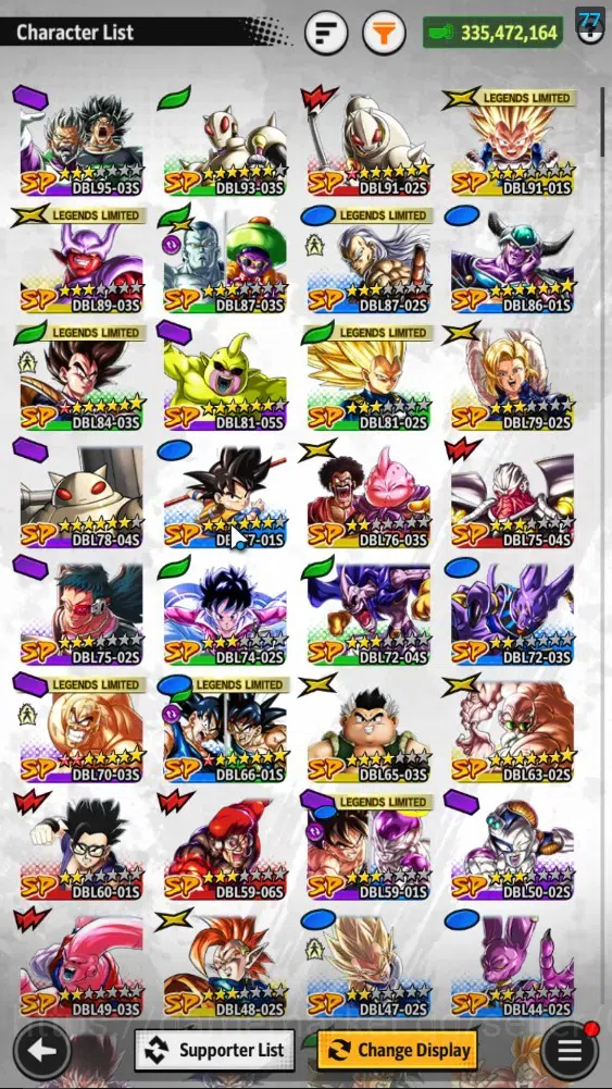 Dragon Ball Legends Accounts 335M TotalPwr|LV151|5UL+3LR+11LL|SSGSS Gogeta,Turl image 6