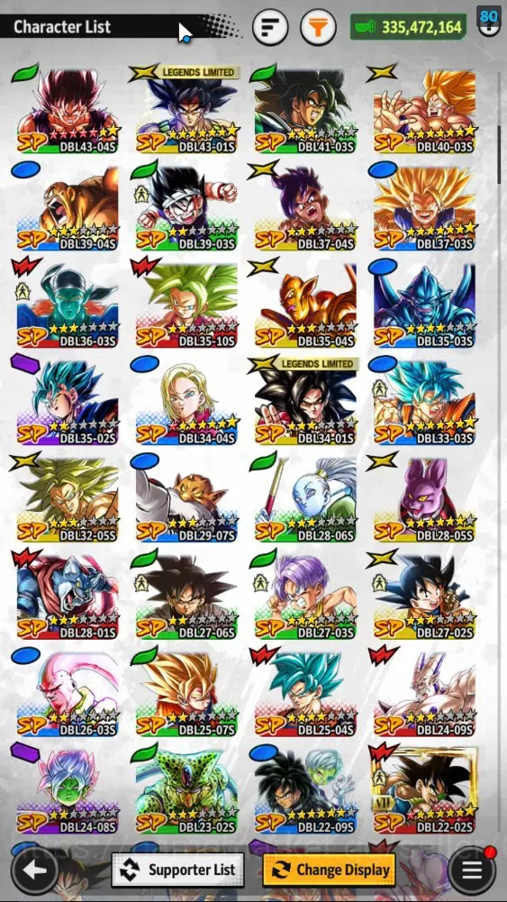 Dragon Ball Legends Accounts 335M TotalPwr|LV151|5UL+3LR+11LL|SSGSS Gogeta,Turl image 7
