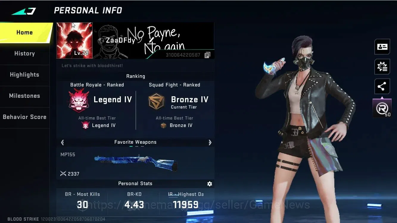 Blood Strike Accounts ASIA|Collab TokRev [MCX-Worst Future,FN2000]|ULTRA image 2