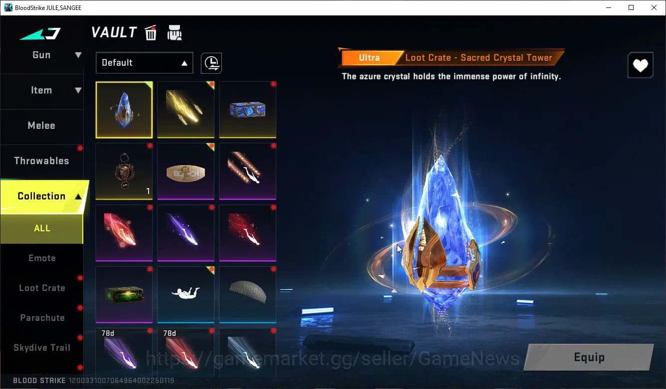 Blood Strike Accounts ASIA|1 ETERNAL MELE KATAR|6 ULTRA[Ethan,VAL,Vector image 14