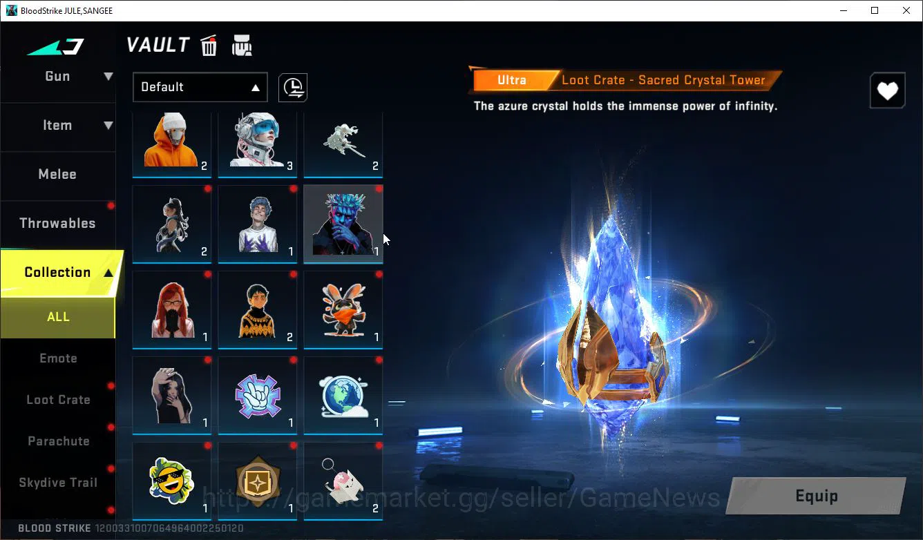 Blood Strike Accounts ASIA|1 ETERNAL MELE KATAR|6 ULTRA[Ethan,VAL,Vector image 16