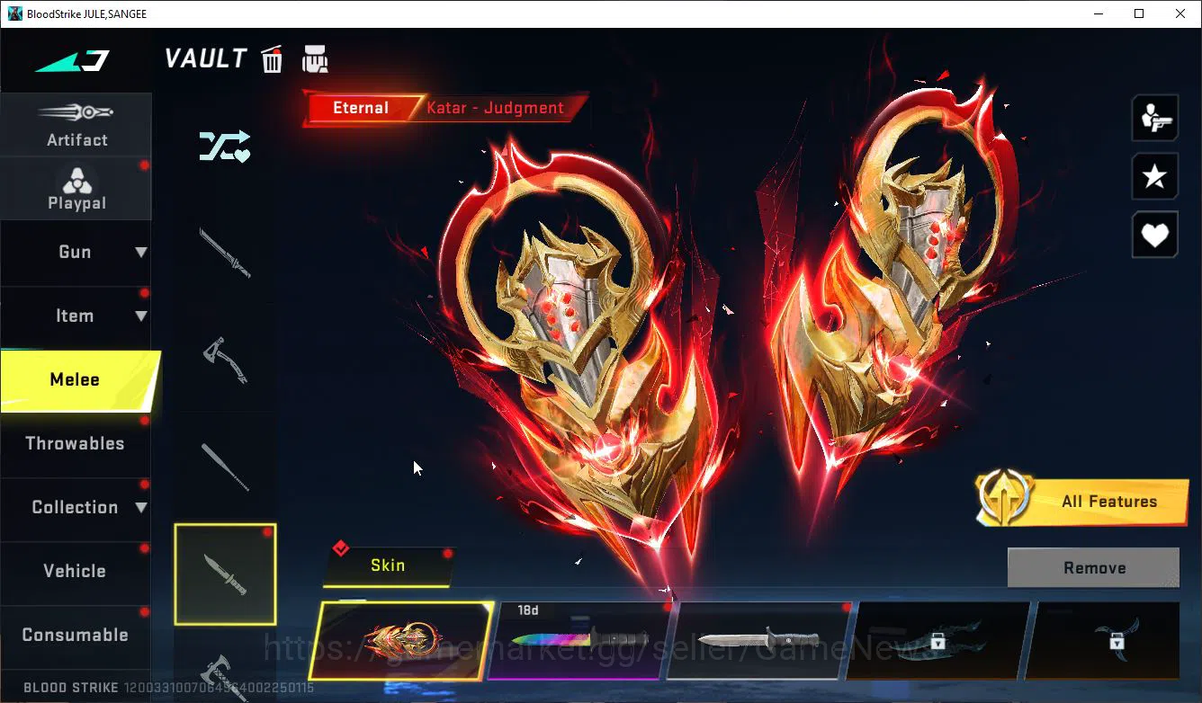 Blood Strike Accounts ASIA|1 ETERNAL MELE KATAR|6 ULTRA[Ethan,VAL,Vector image 6