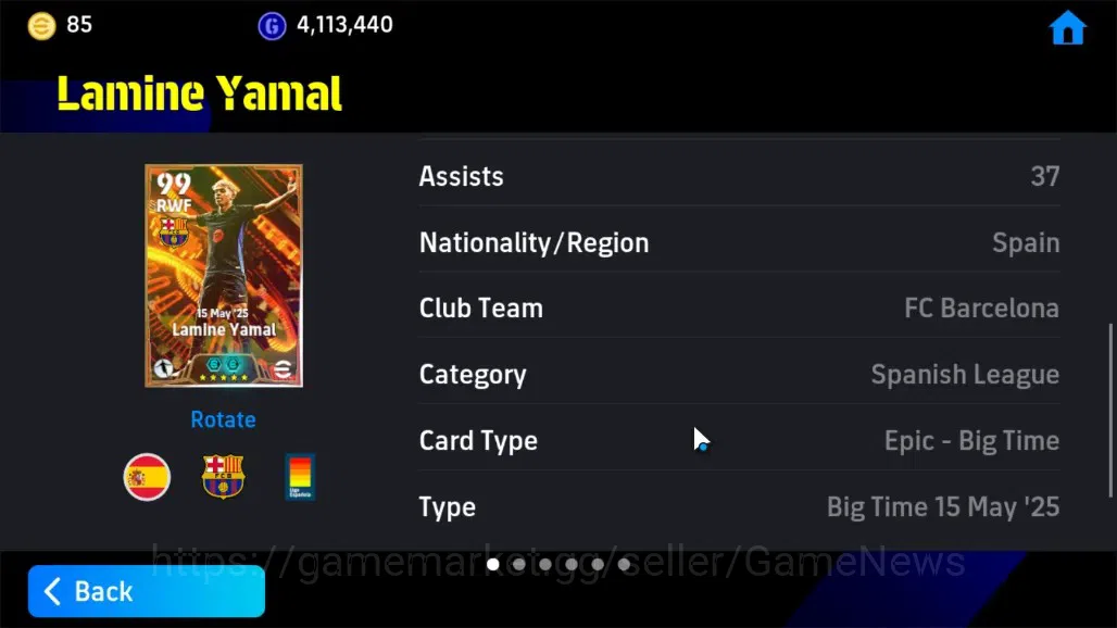 eFootball Accounts Android|BigTime Lamine Yamal,Epic Giorgio Chiellin image 11