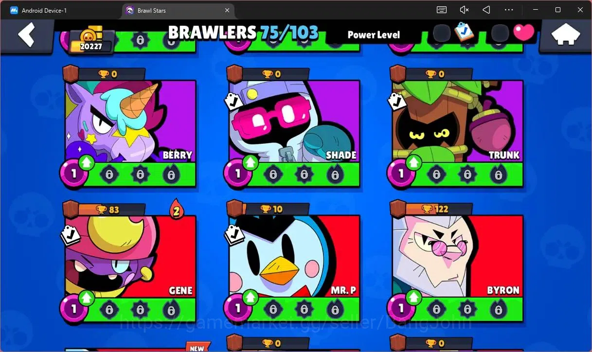 Brawl Stars Accounts Global |20227 Trophy|75 Brawler|14 Max Hypercharge image 15