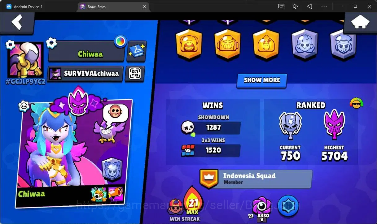Brawl Stars Accounts Global |20227 Trophy|75 Brawler|14 Max Hypercharge image 3