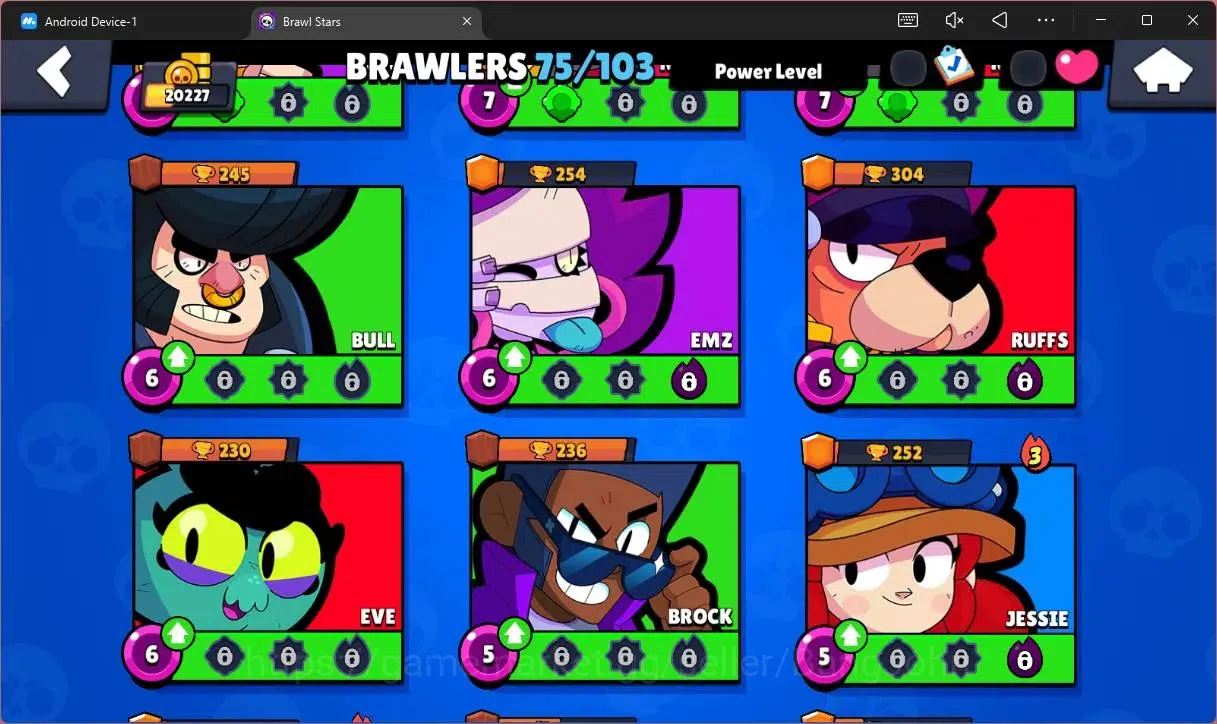 Brawl Stars Accounts Global |20227 Trophy|75 Brawler|14 Max Hypercharge image 9