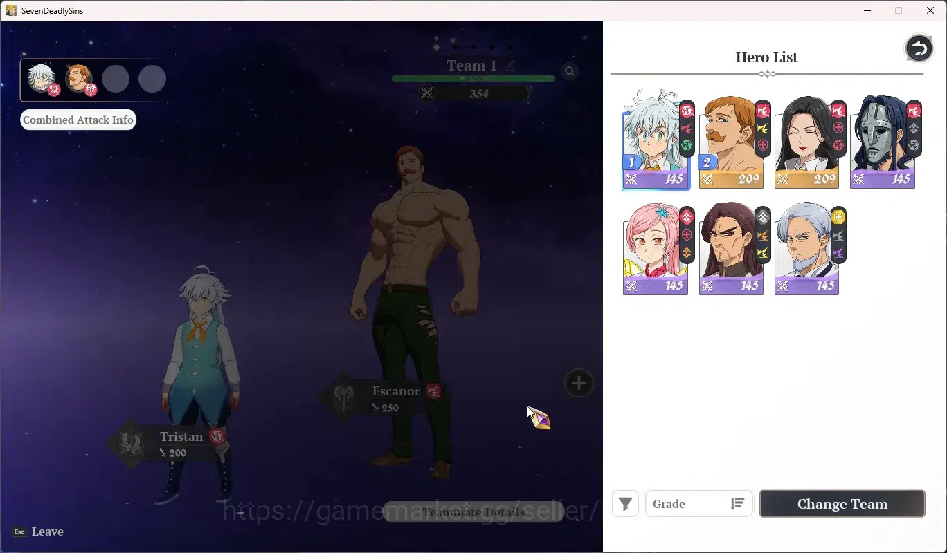 The Seven Deadly Sins: Origin Accounts EUROPE | Fress Starter Lv 2 | 2 SSR Escanor, Guila image 5