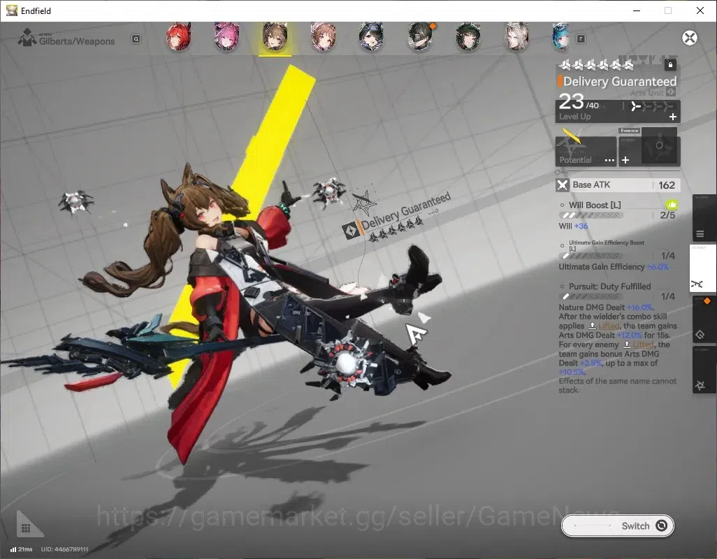 Arknights: Endfield Accounts ASIA|Ready Gacha|Lv53|Oro 13K|8SSR(5Limit)+22*6WEP image 4