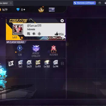 Free Fire Accounts Indonesia | 6 EVO (M1887 Lv7, M4A1 Lv4,More)|M1887-Sterling Conqueror|White Criminal Bundle|Naruto