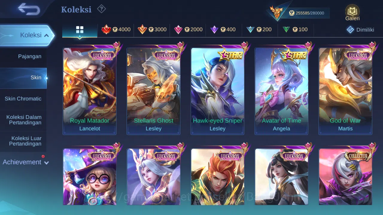 Mobile Legends: Bang Bang Accounts Hero 132 Skin 576 | Legend Miya, Franco, Lesley, V image 11