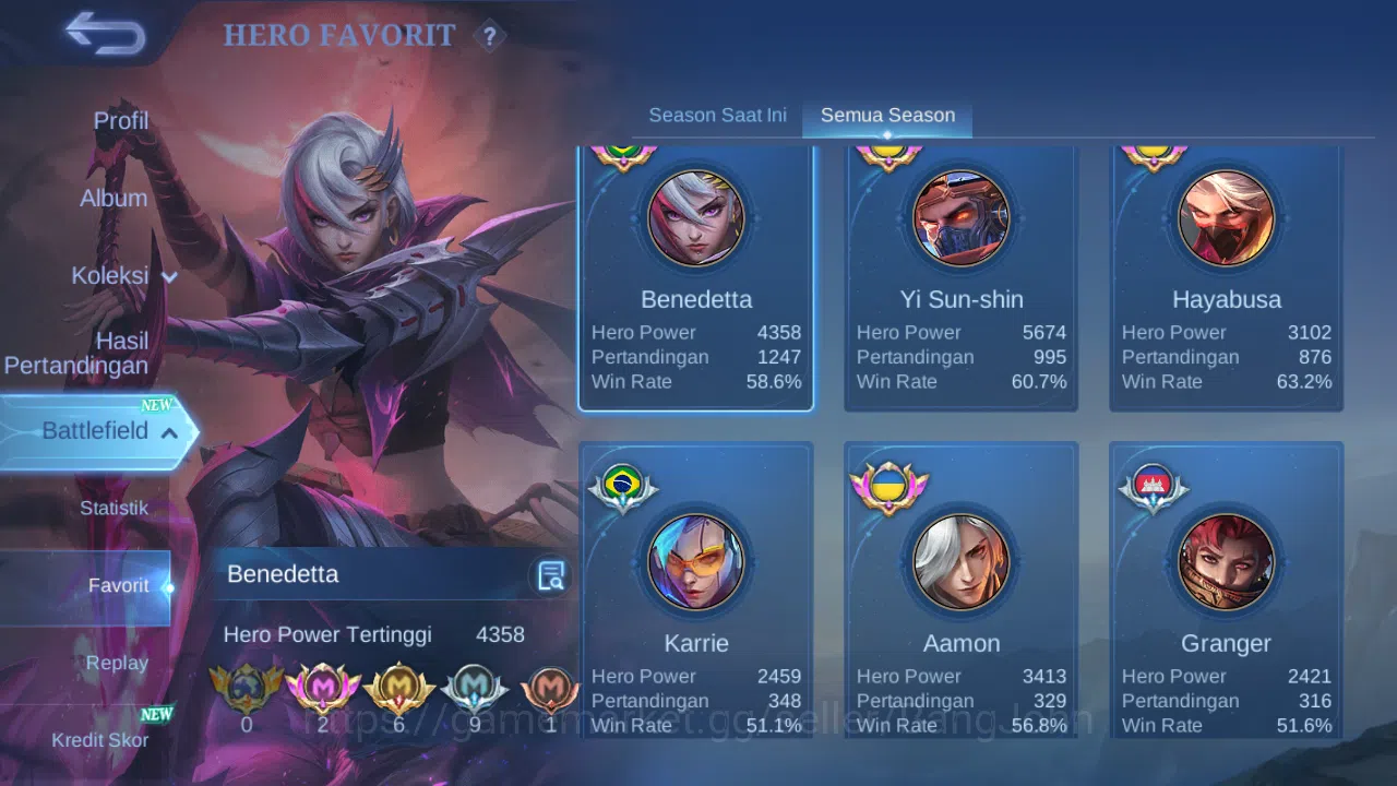 Mobile Legends: Bang Bang Accounts Hero 132 Skin 576 | Legend Miya, Franco, Lesley, V image 18