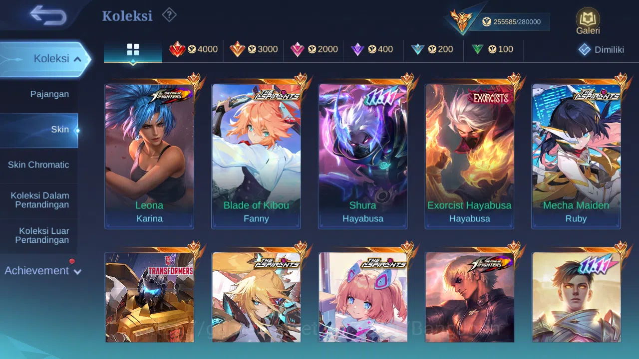 Mobile Legends: Bang Bang Accounts Hero 132 Skin 576 | Legend Miya, Franco, Lesley, V image 3