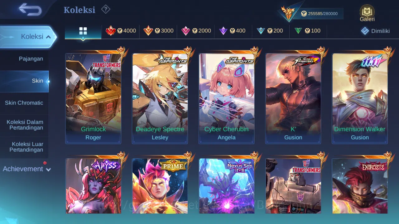Mobile Legends: Bang Bang Accounts Hero 132 Skin 576 | Legend Miya, Franco, Lesley, V image 4