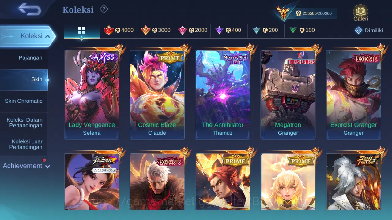 Mobile Legends: Bang Bang Accounts Hero 132 Skin 576 | Legend Miya, Franco, Lesley, V image 5