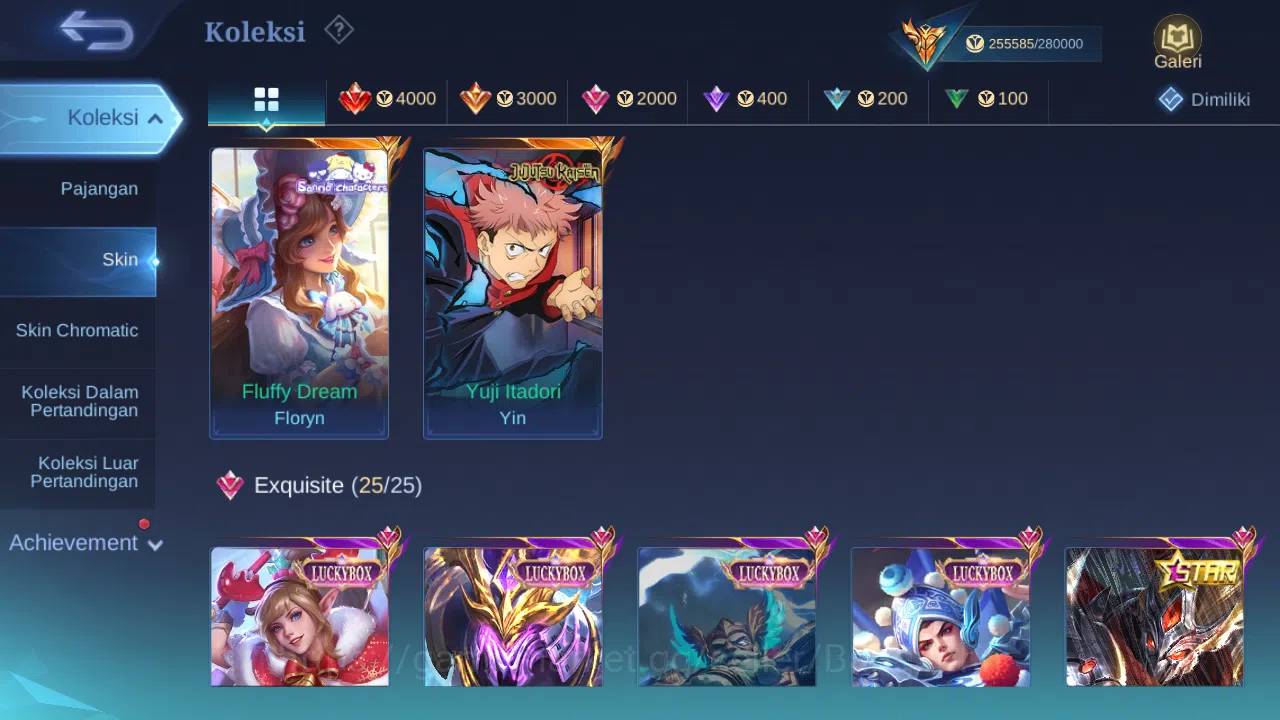 Mobile Legends: Bang Bang Accounts Hero 132 Skin 576 | Legend Miya, Franco, Lesley, V image 7