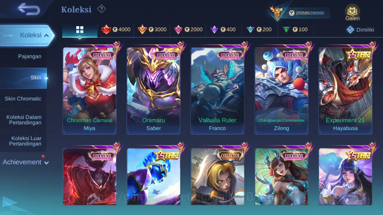 Mobile Legends: Bang Bang Accounts Hero 132 Skin 576 | Legend Miya, Franco, Lesley, V image 8