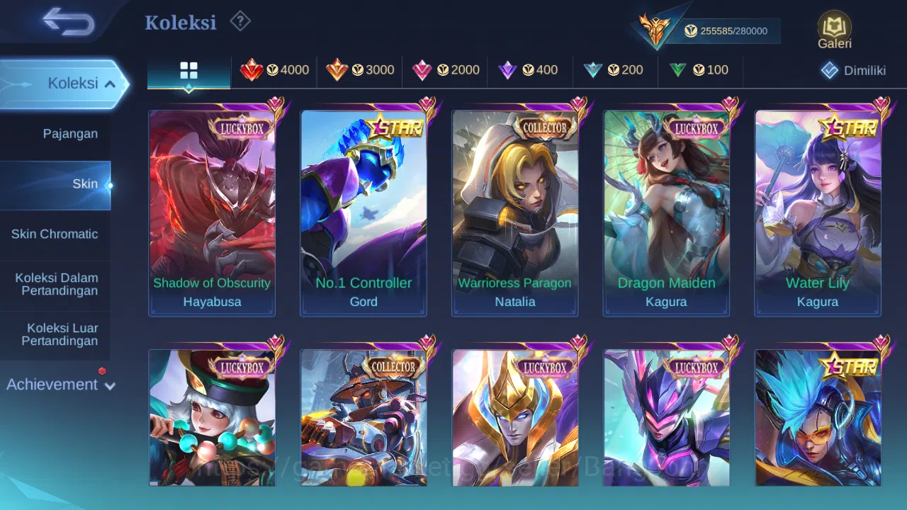 Mobile Legends: Bang Bang Accounts Hero 132 Skin 576 | Legend Miya, Franco, Lesley, V image 9
