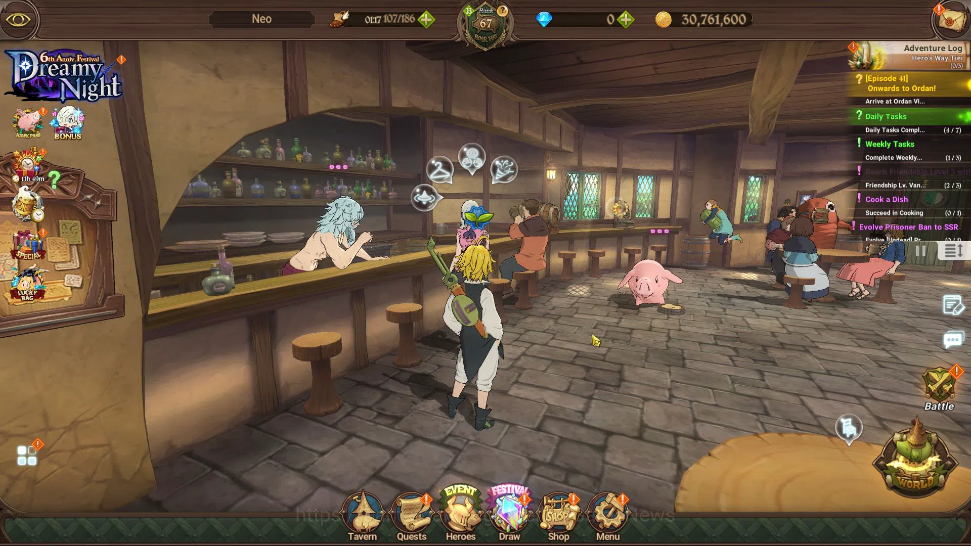 The Seven Deadly Sins: Grand Cross Starter Global|1,1M CC|Starter Ch4|4 UR| Oppressor Demon K image 1