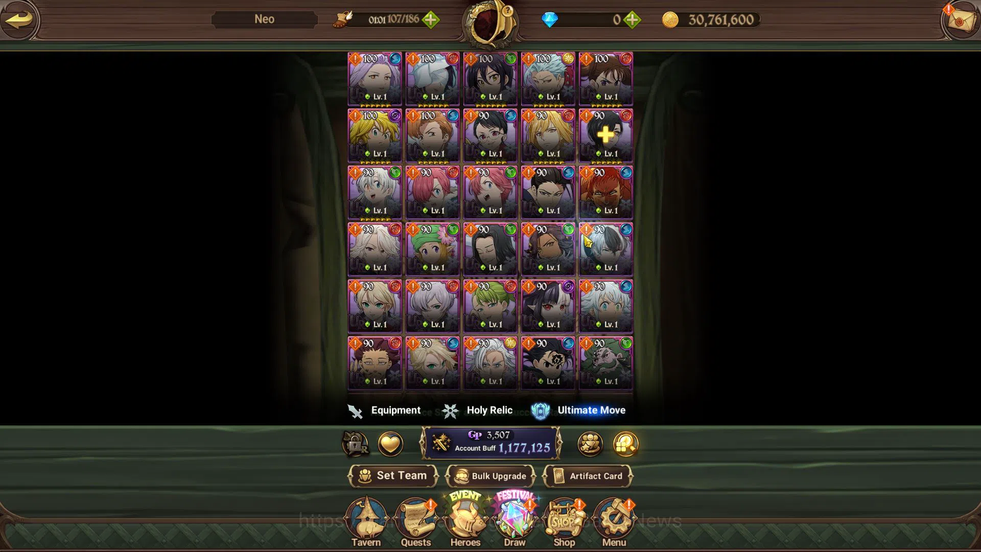 The Seven Deadly Sins: Grand Cross Accounts Global|1,1M CC|Starter Ch4|4 UR| Oppressor Demon K image 4