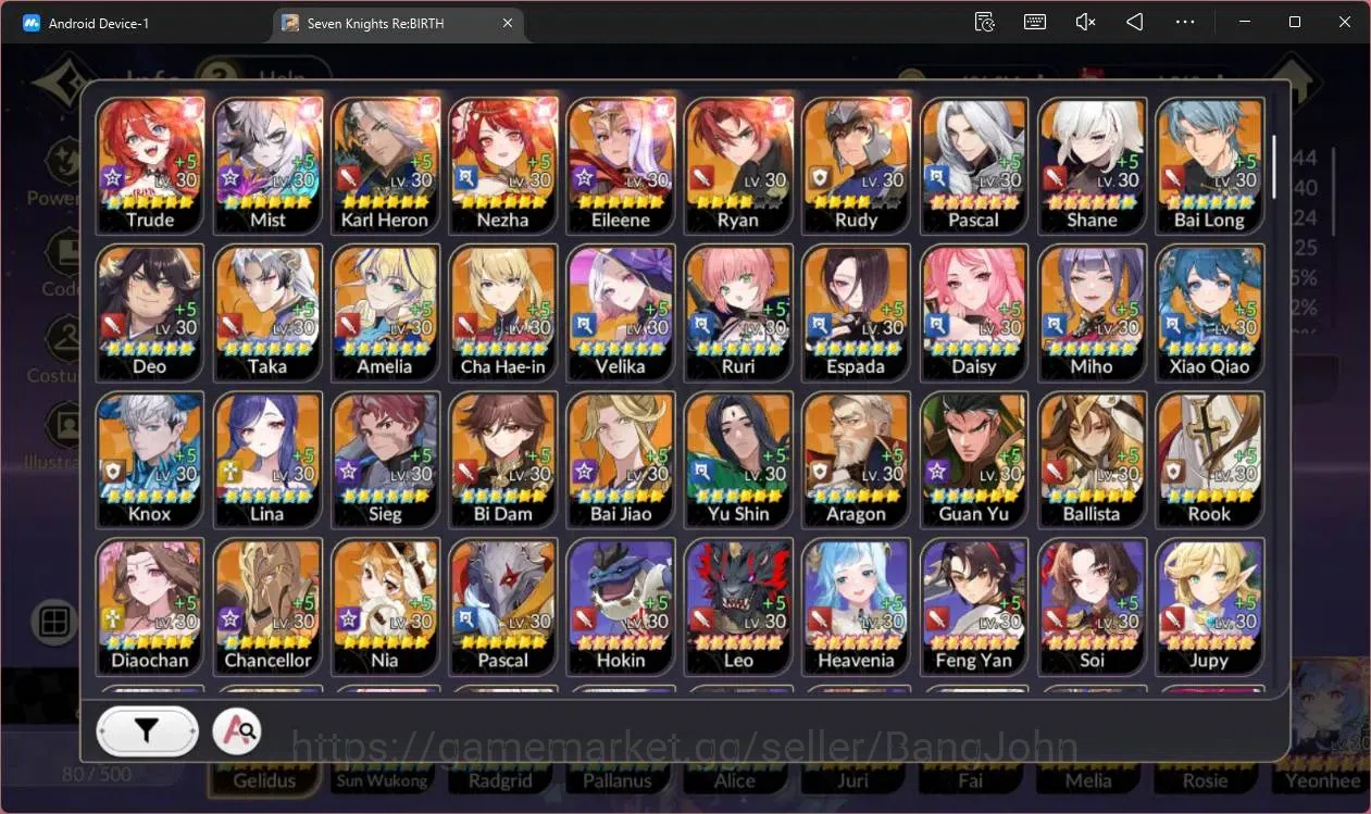 Seven Knights Re:Birth Accounts Global |5 EX7(Gelidus TC1,Juri TC1,Fai,Melia,Roise image 3