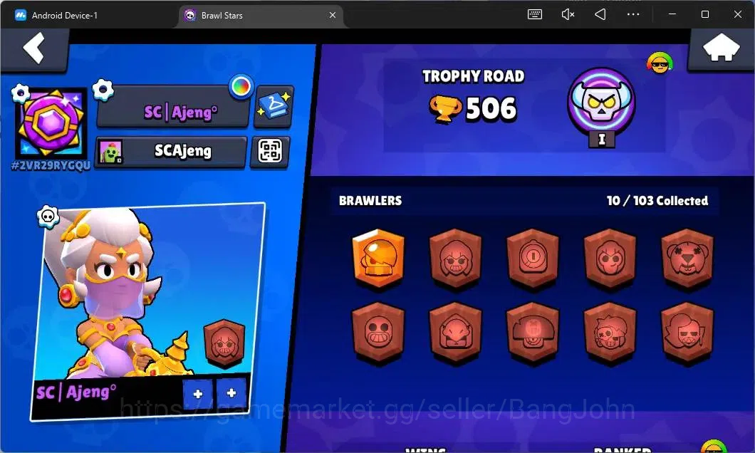 Brawl Stars Accounts Global | 506 Thropy|10 Brawler|2 Max Hypercharge(S image 2