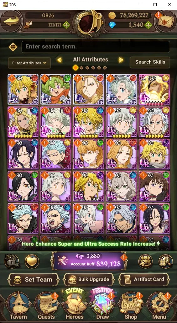 The Seven Deadly Sins: Grand Cross Accounts Starter Global|1,340 Diamonds | Starter 4LR+4UR(Odin,Thor,Sabunak,DK 1
