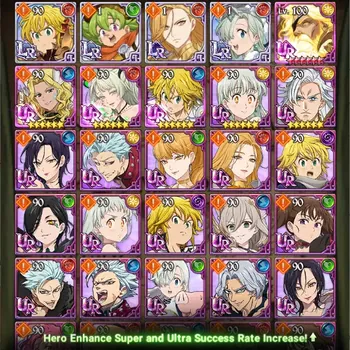 The Seven Deadly Sins: Grand Cross Accounts Starter Global|1,340 Diamonds | Starter 4LR+4UR(Odin,Thor,Sabunak,DK