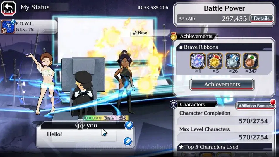 Bleach: Brave Souls Accounts [GLOBAL]30K Orb|TYBW26 Yukio,TYBW25 Yoruichi,SwimS image 2