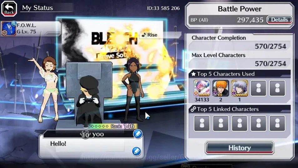 Bleach: Brave Souls Accounts [GLOBAL]30K Orb|TYBW26 Yukio,TYBW25 Yoruichi,SwimS image 3