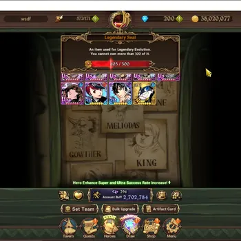 The Seven Deadly Sins: Grand Cross Accounts Endgame Global|2,7M CC|103 LS+200 Dm|3 LR,9 UR+Collab