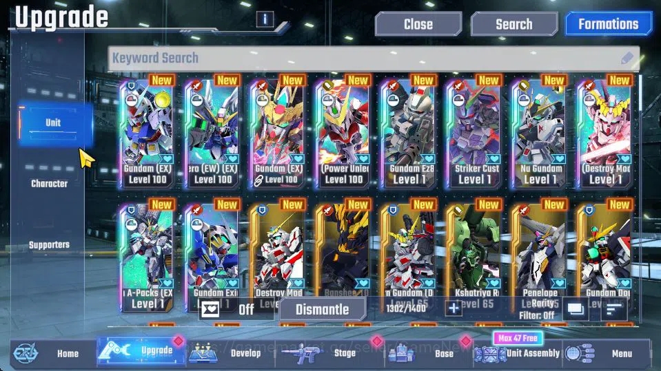 SD Gundam G Generation ETERNAL Accounts [Global]Rank 35|174K DM| 10 UR | Liu Bei Unicorn,U image 1