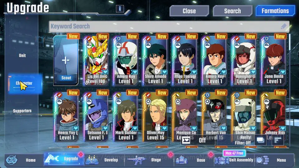 SD Gundam G Generation ETERNAL Accounts [Global]Rank 35|174K DM| 10 UR | Liu Bei Unicorn,UnicornDM,Striker Cust,Gundam 3