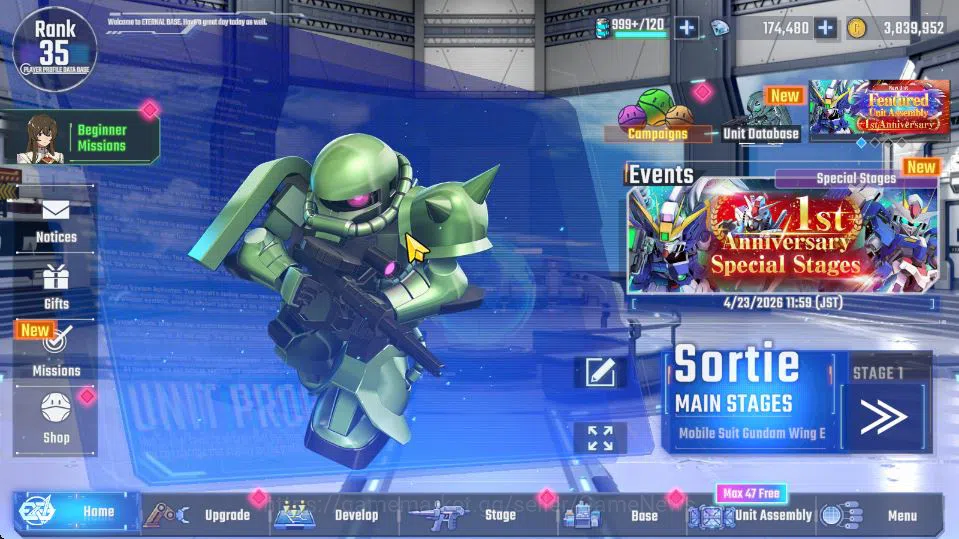 SD Gundam G Generation ETERNAL Accounts [Global]Rank 35|174K DM| 10 UR | Liu Bei Unicorn,UnicornDM,Striker Cust,Gundam 4