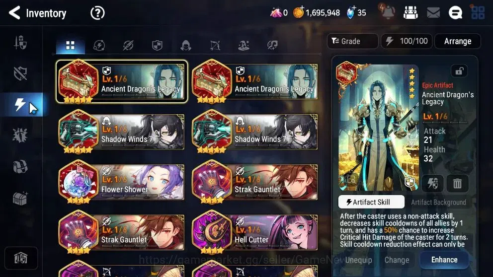 Epic Seven Accounts Starter Global UnVerif|NewEra|3 ML(LOT Scales,Zio,US Choux)+Iseria,Tenebria,Fumyr,etc|PoH ON|7,9k 16