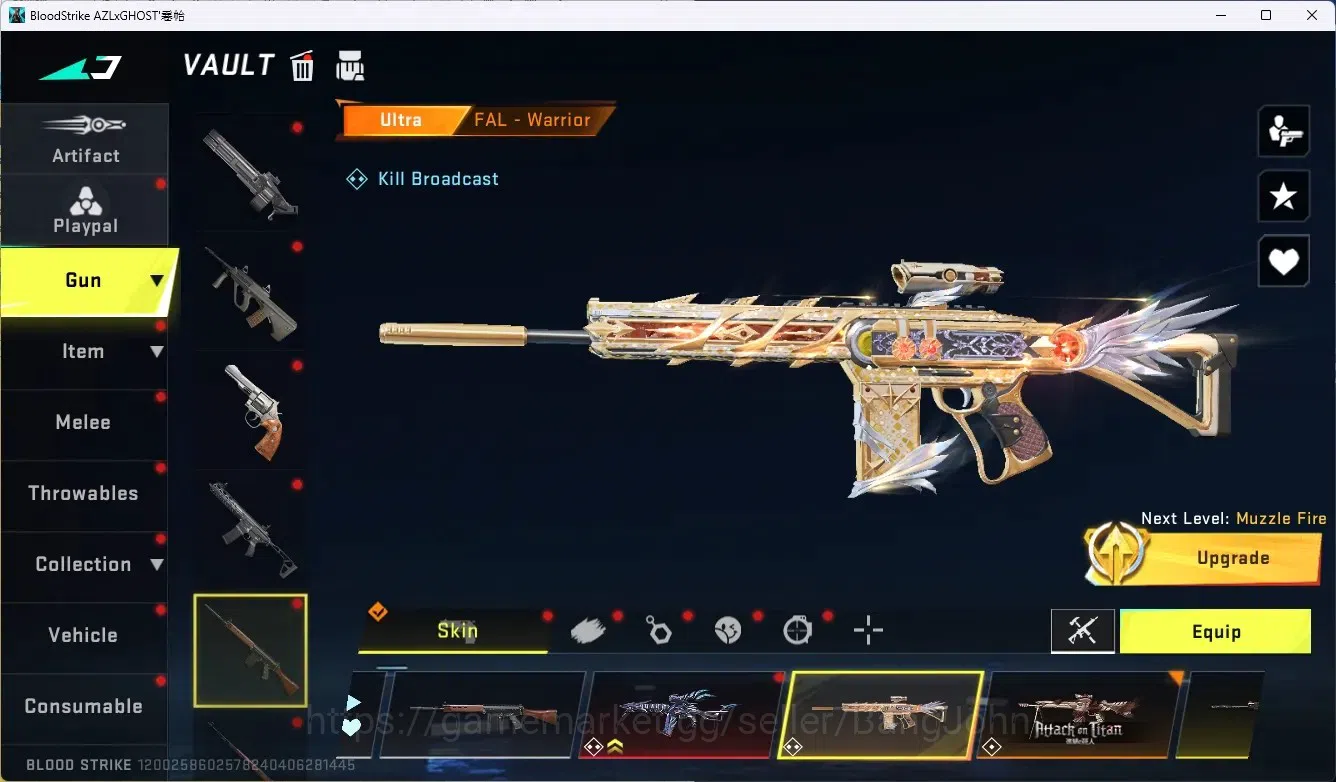Blood Strike Accounts ASIA|Ultra Melee Scythe-LunaSlash|1 Evo Gun|4 Coll image 14