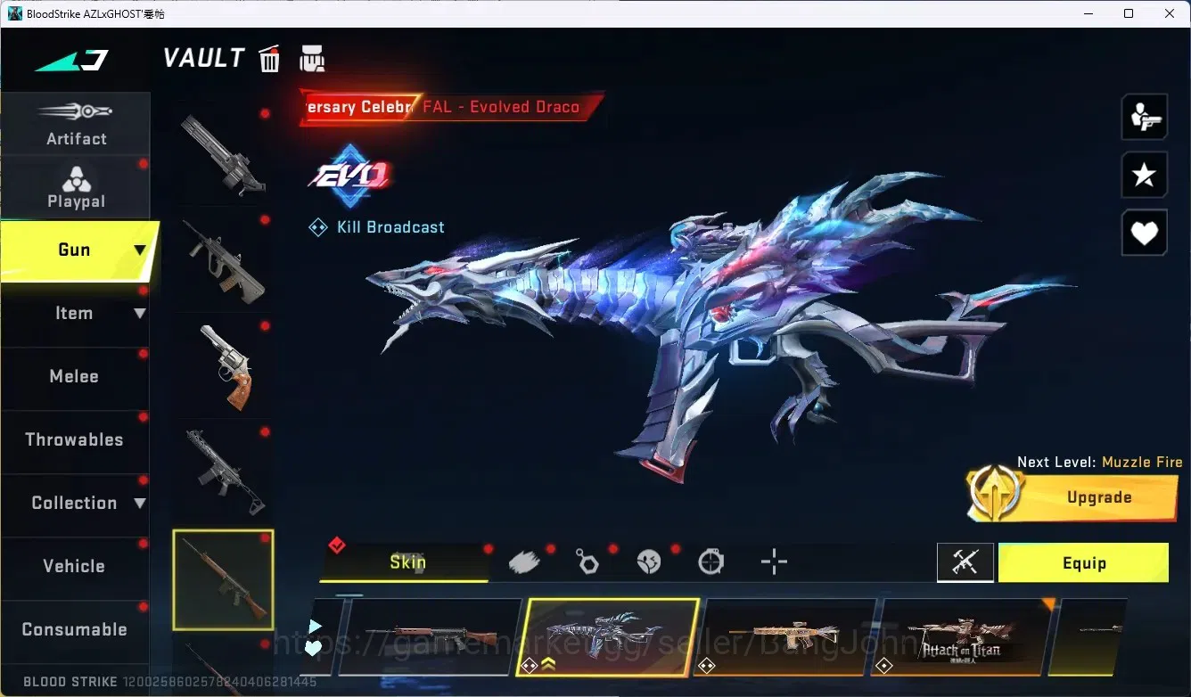 Blood Strike Accounts ASIA|Ultra Melee Scythe-LunaSlash|1 Evo Gun|4 Coll image 15