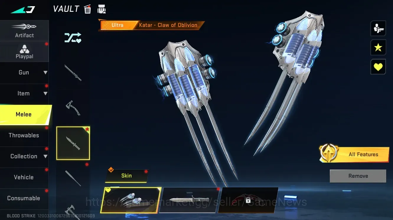 Blood Strike Accounts Others Asia|Ultra Melee Katar-Claw Oblivion+12 Ultra 1