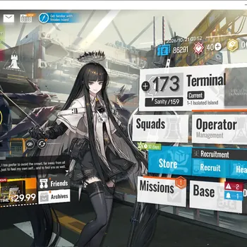 Arknights Accounts Starter Global|Starter Lv 2|66 Op, 1 Outfits|2 Limited Kal'tsit Esperanta & Virtuosa|2 Selector