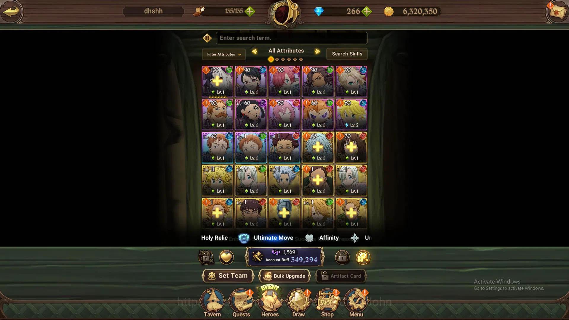 The Seven Deadly Sins: Grand Cross Accounts Others GLOBAL|Starter|DM 266|349k CC|4 UR ODk,Gowther,Chaos Arthur,DKM 3