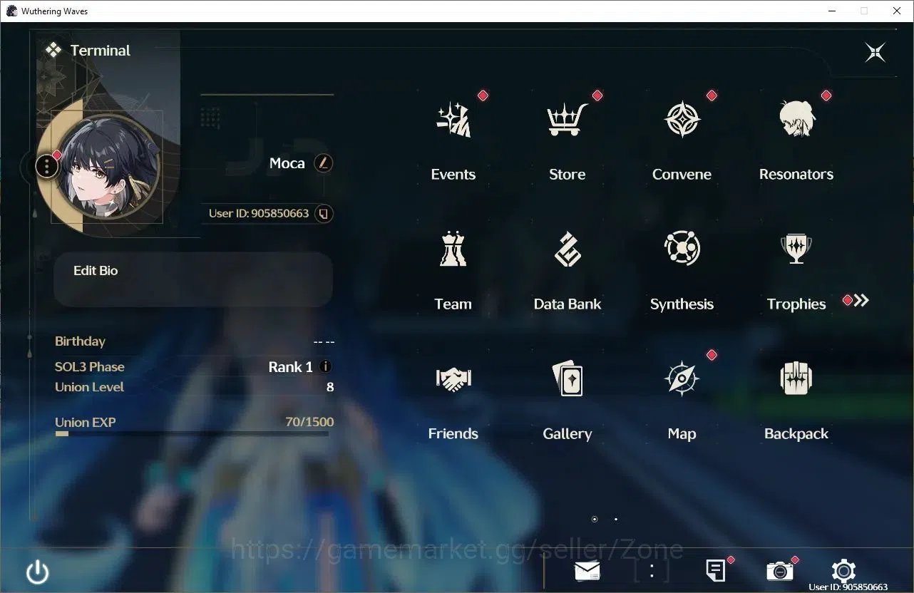 Wuthering Waves Accounts Starter SEA|UL8 |Starter|2Limted meta|Luno + Yangyang|Resource super fresh |MC 1