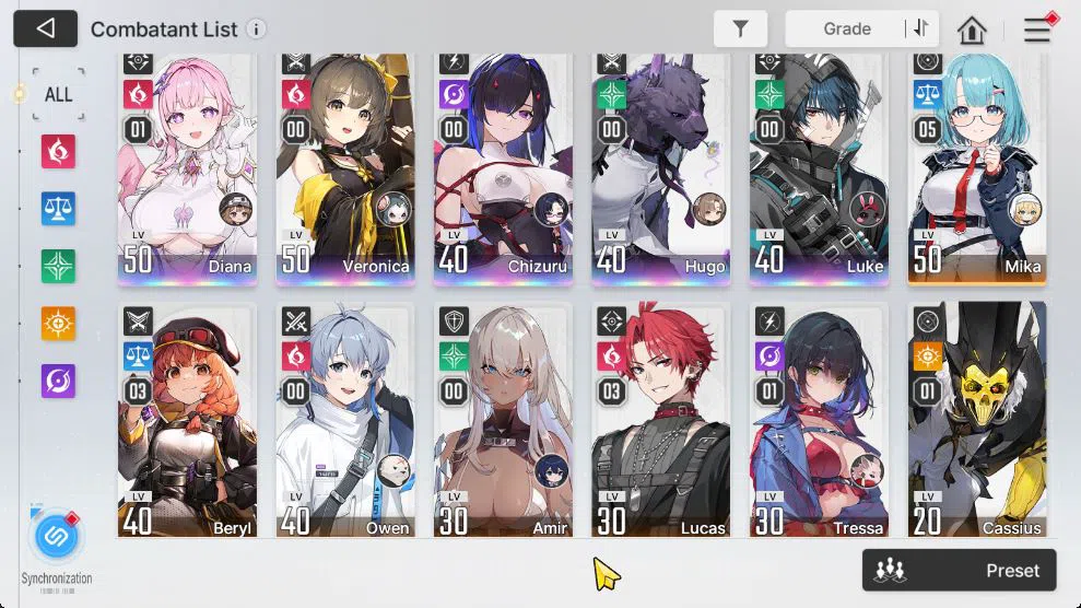 Chaos Zero Nightmare Accounts GLOBAL Lv42| 5 SSR [DianaM1,Veronica,Chizuru,Hugo, image 3