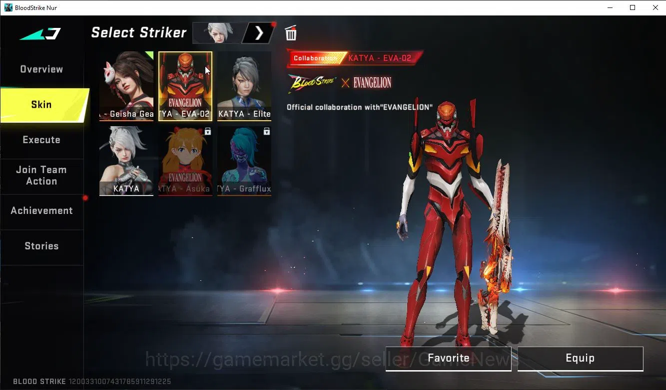 Blood Strike Accounts Asia|Collab EVA(Katya-Eva02,MCX-Eva00,Scar-Eva08)| image 7