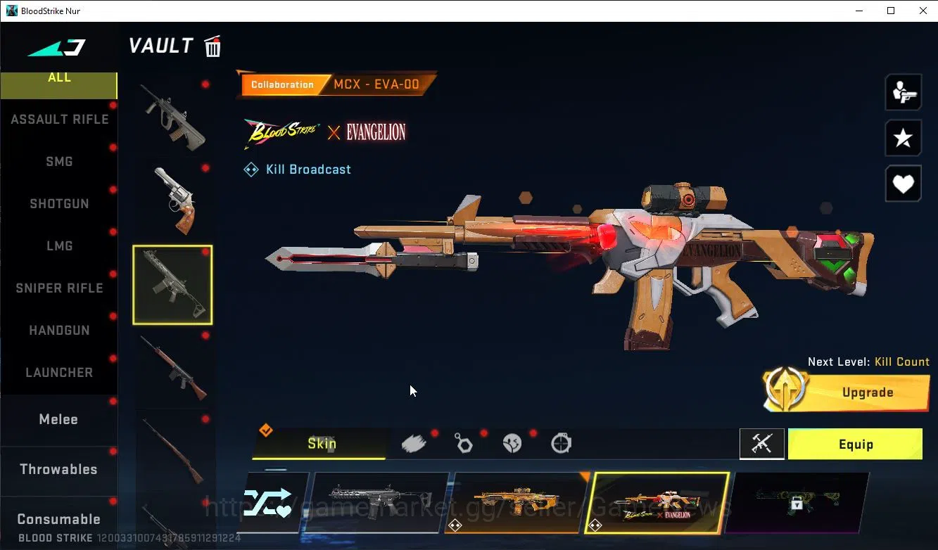 Blood Strike Accounts Asia|Collab EVA(Katya-Eva02,MCX-Eva00,Scar-Eva08)| image 9