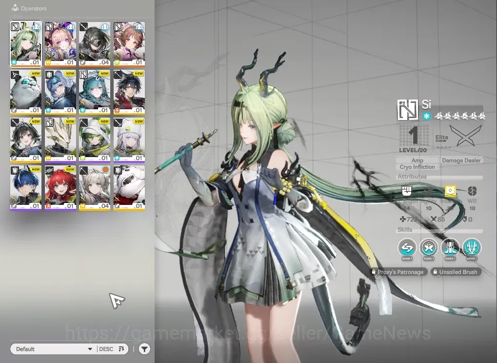 Arknights: Endfield Accounts ASIA|Level 2|3 SSR 2 Limited|(Si & Liino) + 1 Standard Ardelia+Sign|1 SSR Selector|7,2K Ars|Log 1