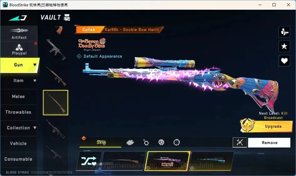 Blood Strike Accounts Collab Skin ASIA | 2 Eternal Guns | Collab Guns: 2 TR,2 7DS | 3 Ultra Guns | 8 Ultra Striker | 3 6