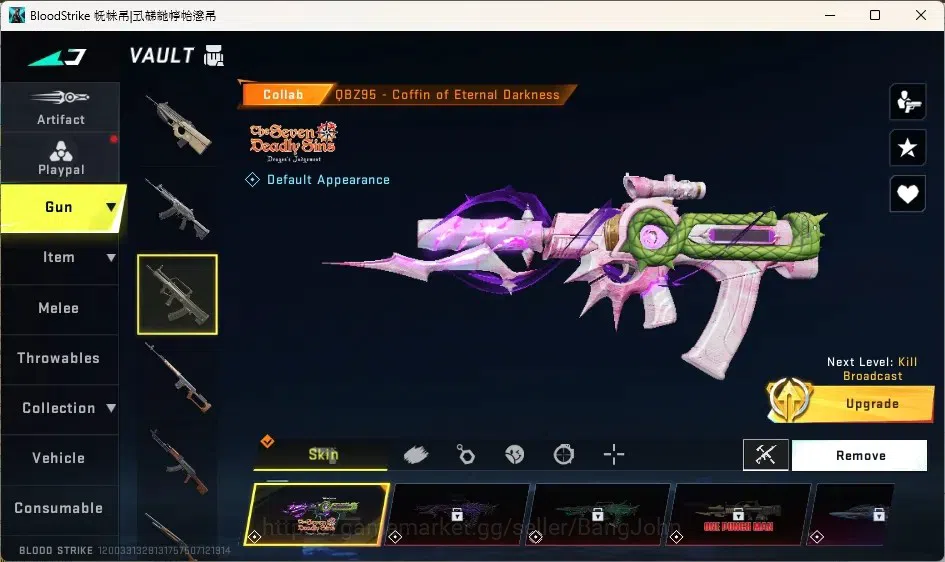 Blood Strike Accounts Collab Skin ASIA | 2 Eternal Guns | Collab Guns: 2 TR,2 7DS | 3 Ultra Guns | 8 Ultra Striker | 3 8