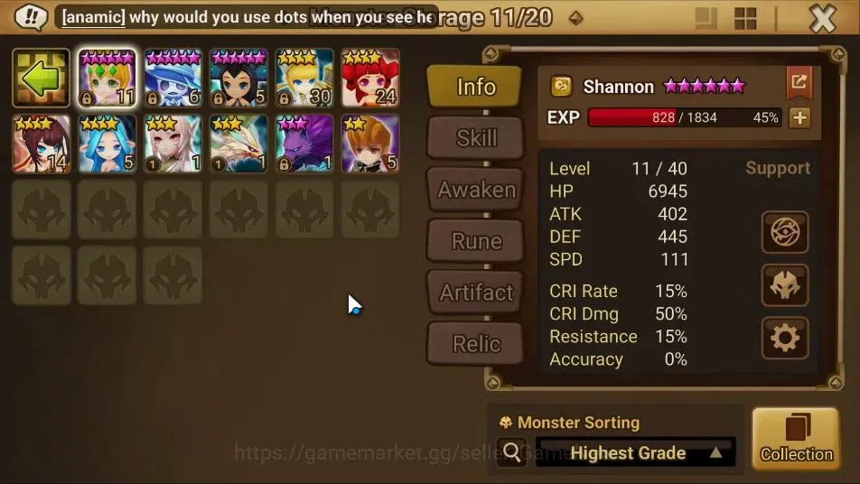 Summoners War: Sky Arena Accounts EUROPE Lv 42|1 LD[51LV3R]|16 Total NB5[Savannah,Ri image 10
