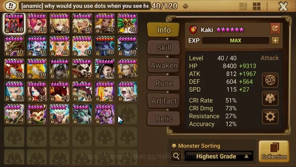 Summoners War: Sky Arena Accounts EUROPE Lv 42|1 LD[51LV3R]|16 Total NB5[Savannah,Ri image 9
