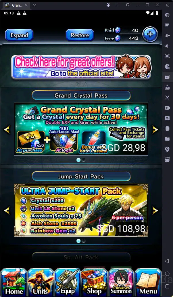 Grand Summoners Accounts [GLOBAL] Rank 67 | 10 Ascend | Ult Paladin Roy TW  image 2